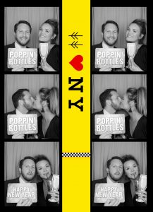 Black and white photo booth strip