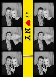 Black and white photo booth strip 