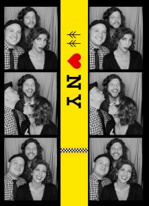 Black and white photo booth strip