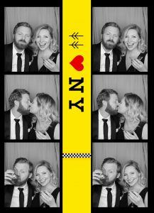 Black and white photo booth strip