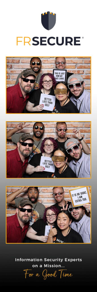 Group of people with signs and glasses