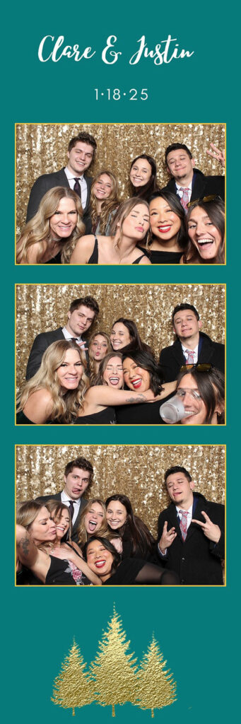 a photo strip with the group of people