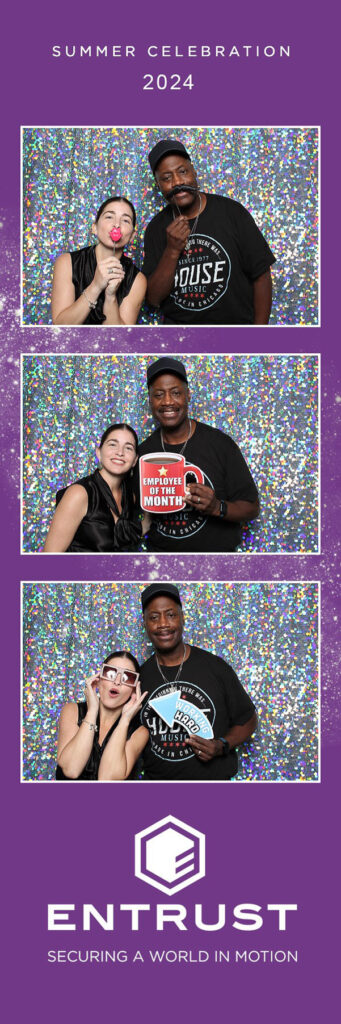 Couple posing with props