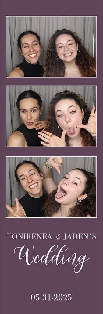 three photos of women